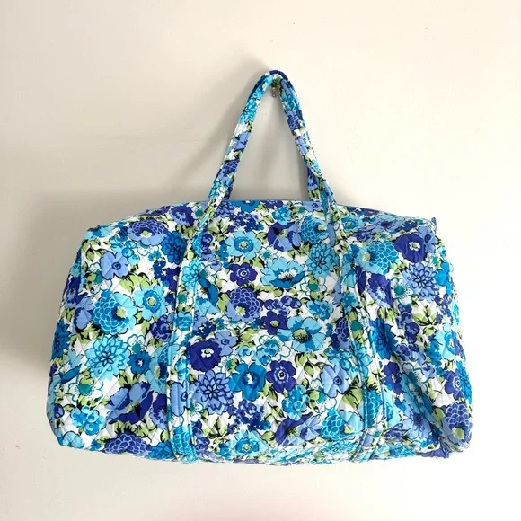 Vera Bradley Large Duffel Bag in Blueberry Blooms - Picture 2 of 7